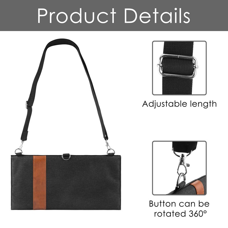 Linkidea Pocket Knife Display Bag, Tactical Knives Roll Bag, Folding