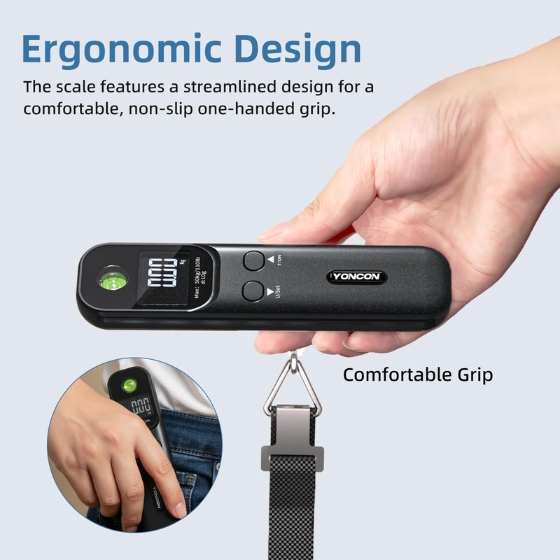 Luggage Scale - 110lb Digital Suitcase Weight Scale with LCD