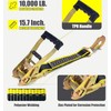 KJE Heavy Duty Car Trailer Tie Down Straps with Reflective