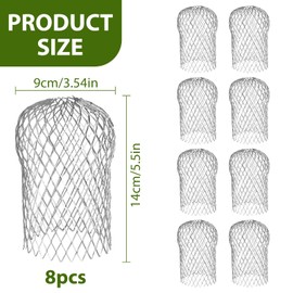 YYTECH Pack of 8 Gutter Leaf Protection, Rain Gutter Leaf Protection, Downpipe Protection, Gutter Protection, Leaf Protection for Gutters, Expandable Gutter Sieve, Leaf Protection, Gutter Filter for