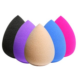 JewelryWe 5 Pieces Makeup Sponge Foundation Blending Sponge for Liquid Cream and Powders
