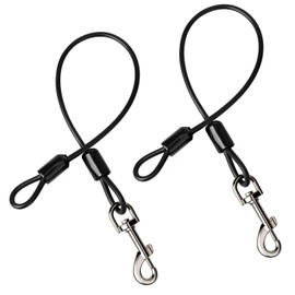 Enbluy Chew Proof Dog Leash - Metal Cable Lead No Tangle Multiple Dog Leashes for Small and Medium Dogs for Collars and Harnesses (2 Pack)