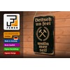 Femer Tin Sign with Saying 12 x 18 cm Deitsch