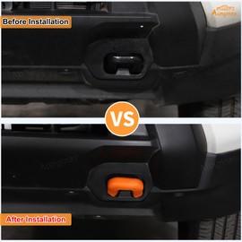 Aunginsy Front Bumper Tow Hook Covers Compatible with Nissan Frontier 2022-2025 Pickup Front Bumper Tow Trailer Hitch Receiver Cover Towing Hitch Rubber Sleeve Protector Cover Exterior Accessories