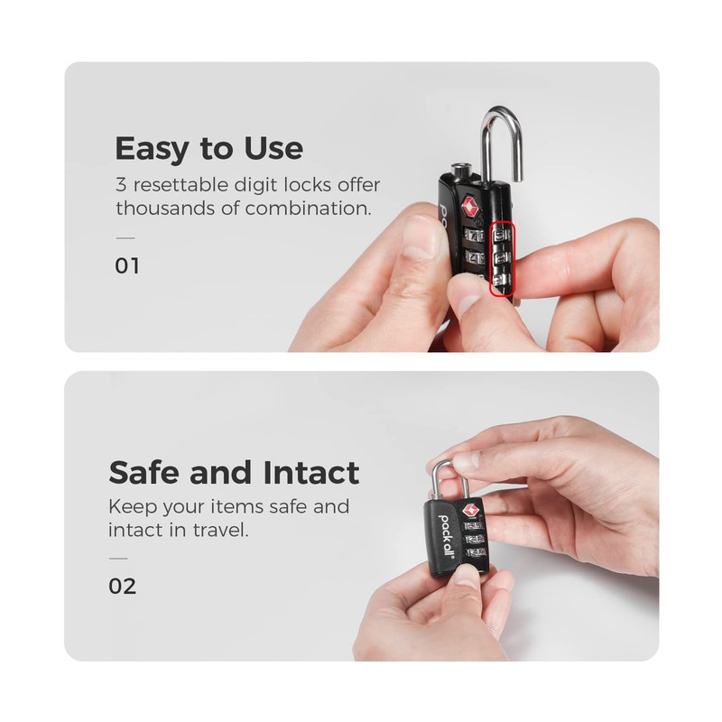 pack all TSA Approved Luggage Lock, Inspection Indicator, Alloy Body,