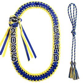 MyGradDay Graduation Ribbon Leis 2026 and Cords, Graduation Necklace Braided for Graduation Party,Graduation Gift,48Inch