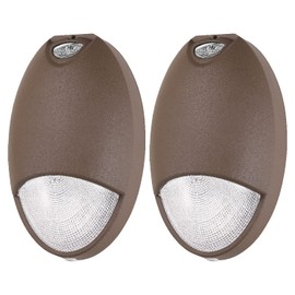 OSTEK LED Emergency Light with Battery Backup Photocell Sensor, IP65 12W LED Outdoor Wall Pack Emergency Lighting Fixtures 5000K 120-277VAC,Self Test Diagnostics, Aluminum Housing, UL Certified