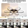 Oliterlux Modern LED Ceiling Light Fixture Black Flush Mount Ceiling