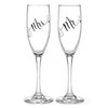 Hortense B Hewitt Champagne Toasting Flutes, 6-Ounce, Mr and Mrs