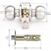 AMOTOFO Door Knobs with Lock Round Style Knob, Perfect for