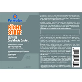 Permatex 30870 The Right Stuff Grey Instant Gasket Maker, 147mL