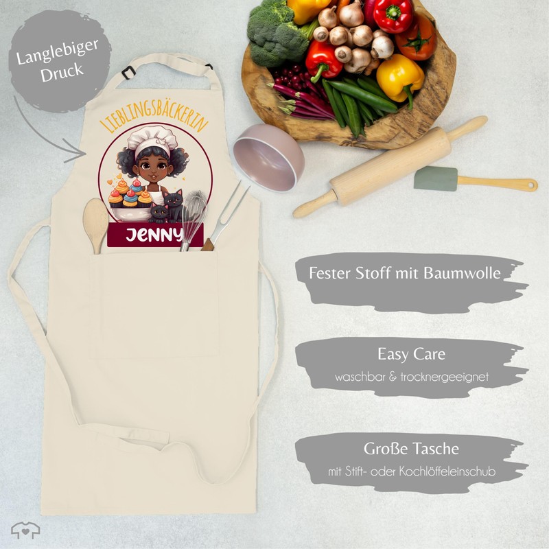 Geschenk mit Namen personalisiert by Shirtracer - Apron - Baking