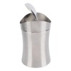 Stainless Steel Desk Trash Can, Swing Lid Mini Desk Garbage
