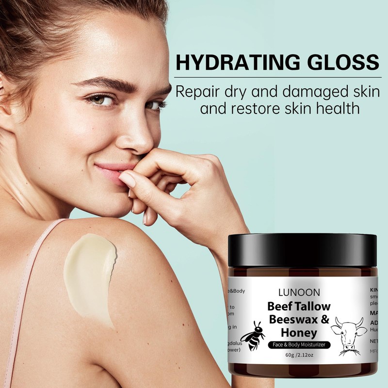 Beef Tallow for Face Cream, Tallow and Honey Balm for