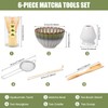 6 Pcs Matcha Kit Elegant Matcha Tea Set with Whisk