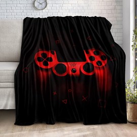 lirs Bedding Gaming Throw Blanket 60" x 50’’ Super Soft, Fleece, Gamer Gift for Couch Sofa for for Kids Boys Teens Video Game (MT-A06, 60’’x50)