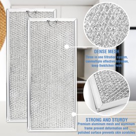 WZKO 13" x 6" Microwave Grease Filter - Pack of 4 for Whirlpool GE W10208631A WB06X10596 Microwave Replacement Filter