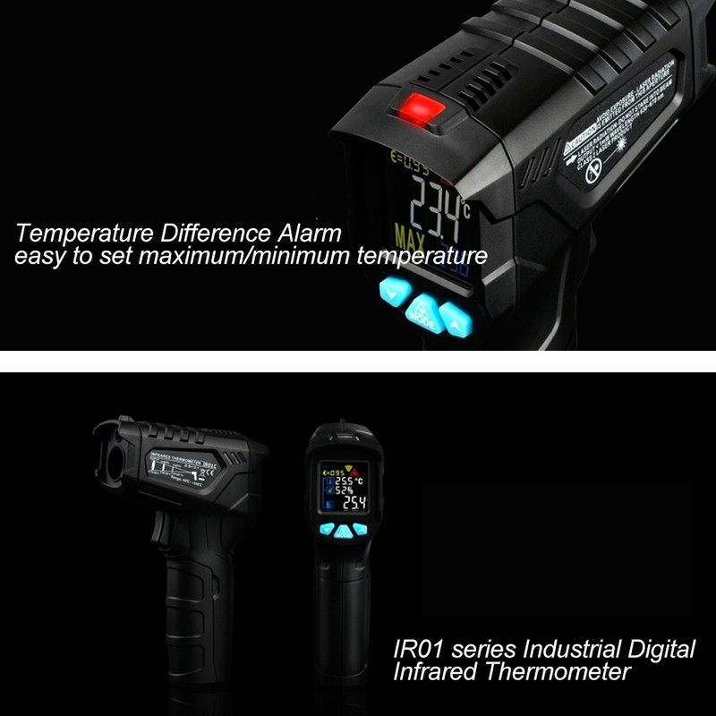 -50~550℃ Industrial Digital Infrared Thermometer Handheld Infrared LCD Temperature Meter
