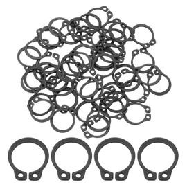sourcing map 50Pcs 3/8" Internal Retaining Ring Circlip, 65 Mn Spring Steel Internal Circlip Snap Rings C-Clips for Grooved Shafts Studs, Black
