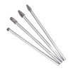 4Pcs Extended Carbide Rotating Burr Set 1/4in Shank Tungsten Steel