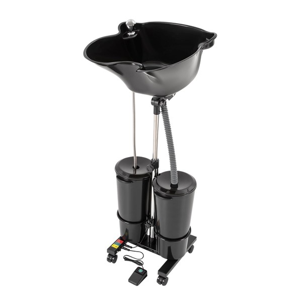 MuChaIOAK Mobile Salon Basin, Barber and Stylist Hair Shampoo Basin,