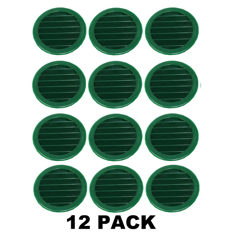 2" Round Green or Tan Plastic Louver Soffit Air Vent
