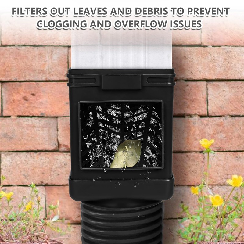 CYTMALHG Downspout Filter,Downspout Leaf Filter,Leaf Removers,Fits 2X3 Gutter Downspout and