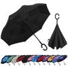 LLanxiry Windproof Inverted Umbrella, Large Reverse Umbrellas for Rain with