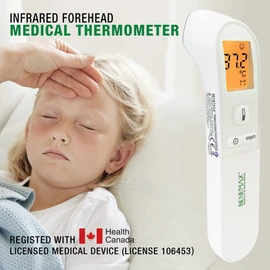 Benemax Infrared Forehead Canadian Medical Thermometer: Health Canada Licence No:106453. Touchless. Instant Readings with Clinical Accuracy. for All Ages. LED Screen.