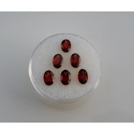 pinnaclediamonds 6 Garnet Oval Natural Gems Loose Faceted 6x4mm each