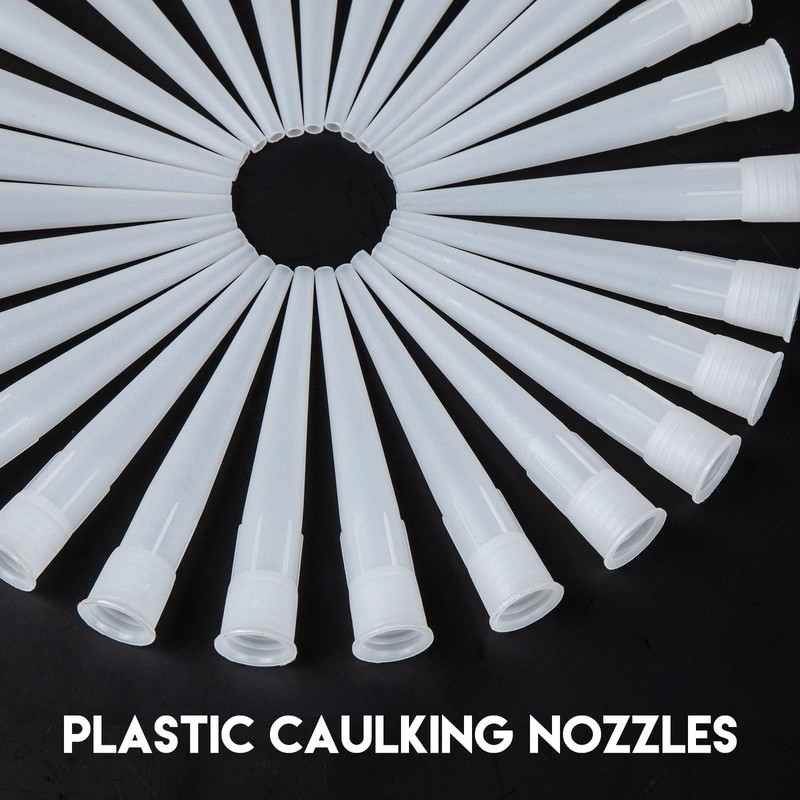 40 Pcs Plastic Caulking Gun Nozzle Tips for Sausage Caulking
