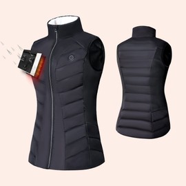 Vofuoti Heated Vest Women with Battery Pack Included, Lightweight USB Rechargeable Electric Heating Vest
