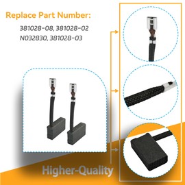 381028-02 381028-08 Carbon Brush for Dewalt DW368 DWS780 DW718 DW708 DW717 DW716 DW716EXPS DW706 Miter Saws Brushes (2 Pack)