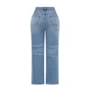 THUNDER STAR Womens High Waisted Wide Leg Jeans Stretchy Distressed