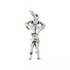 Generic Bodubuilder Muscle Man Weight Lifter 3D 925 Solid Sterling