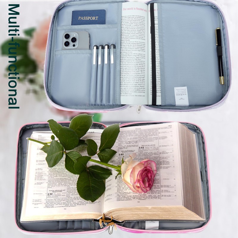 Octsky Bible Cover Carrying Book Case Church Bag Bible Protective
