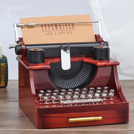 Fayemint Typewriter Music Box, Vintage Typewriter Style Mechanical Music Box, Vintage Music Box, Office Decoration, Birthday Wedding Gift