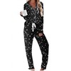 Ekouaer Comfy Pajamas for Women Soft Sleepwear Stars Above Long