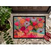 Caroline's Treasures PPD3019MAT Polka Dots Flowers Doormat 18x27 Front Door