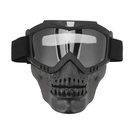 Skull Motorcycle Helmet Goggles Dirt Bike Motorcycle Goggles for Motocross ATVOffroad Riding Racing Men Women Transparent