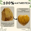 Eusice - Heart Yellow Jasper, Natural Stone Wellbeing, Handmade Cut