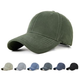 ARSZHORSVS Cap, Men's, Women's, Deep, Large Size, Cap, Cotton, M/XL, UV Cut, Stylish, Small Face Effect, Walking, Climbing, Golf, Fishing, Baseball, Unisex, green