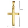 trendor Cross 21mm Gold 585 with Gold Plated Silver Chain