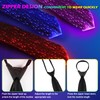 XGOOD Light Up Tie Rechargeable Fiber Optic Fabric Led Tie