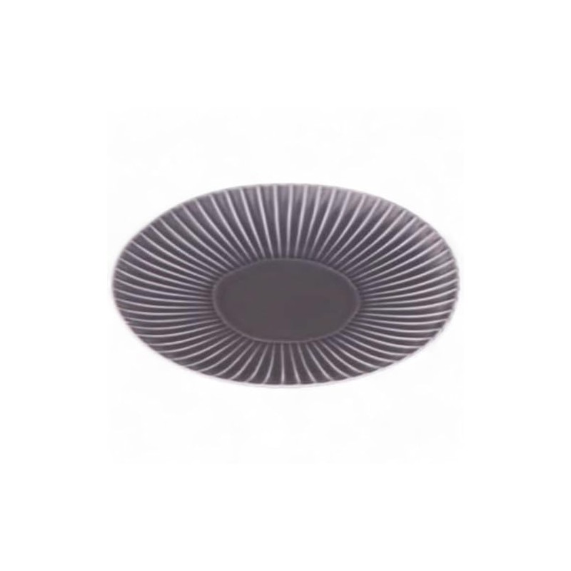 Takumikaze Arita Ware Plate, 7.1 inches (18 cm), Shigi Gray