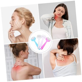 WOONEKY Manual Beauty Massage Device 4pcs Facial Roller Massager Skin Care Roller Tools Random Color