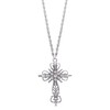 1928 Jewelry Crystal Cross Pendant Necklace 30 Inches