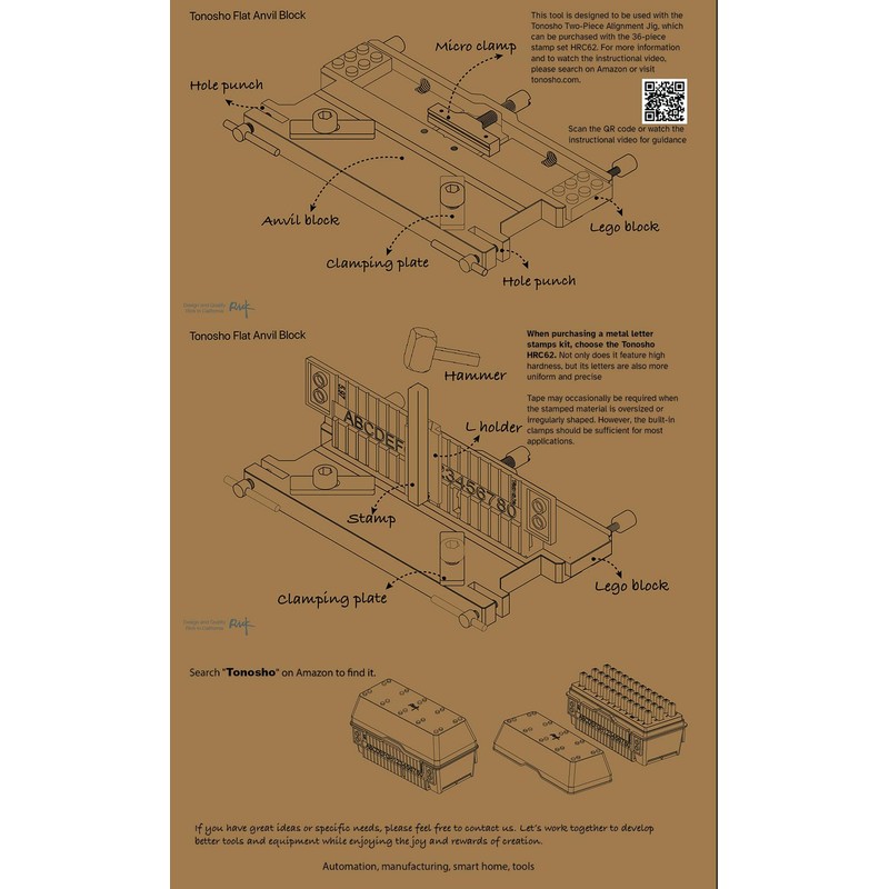 Flat Anvil Block for Metal Letter & Number Stamps