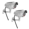 Twilight Garage 2 Packs Dummy Camera Waterproof Bullet Simulated CCTV
