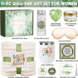 Christmas Birthday Gifts for Women Self Care Gift, Get Well Soon Gift Baskets Relaxing Spa Care Package for Women with Blanket, Unique Gifts Idea for Mom Mother Her Wife Girlfriend Best Friend Sister